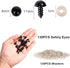 Vanblue Safety Eyes 260PCS 8mm Plastic Black Craft Eyes with Washers Teddy Bear Eyes for Amigurumi Stuffed Animals Crochet Toys Crafts Making Hall...