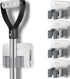 Broom Holder Self Adhesive No Drill Wall Mount Mop Broom Organizer with Hook Heavy Duty Stainless Steel Garden Tool Organizer Garage Storage and O...