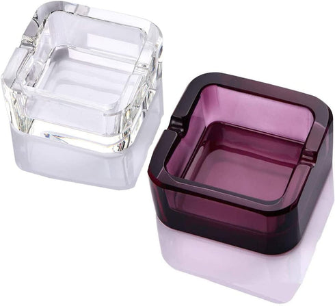 Ashtray, Crystal Glass Ashtray (Purple, large)...