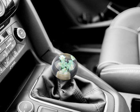 EZAUTOWRAP Flower Green Auto Car Shift Knob Round Ball Weighted Manual Gear Stick Shifter Adapter JDM Universal...