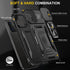 for iPhone 15 Pro Case with 2Tempered Glass Screen Protector,iPhone 15 Pro Kickstand Case with Slide Camera Cover &360°Ring Stand Magnetic Shockpr...