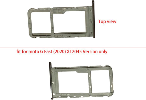 Moto G Fast Replacement SIM Card Tray Holder Parts for Moto-rola Moto G Fast XT2045 XT2045-3 6.4 Inches (Silver Color)......