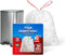 13 Gallon Trash Bags Drawstring - White Garbage Bags Unscented, 49.2 Liter Strong Can Liners for Kitchen Home Office Bathroom,132 Count...