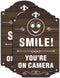 2 Pack Smile You're On Camera Signs Video Surveillance Signs 12 x 8 Inches Home Business Driveway Alert CCTV Security Camera Warning Signs Metal R...
