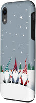 iPhone XR Christmas Gnomes Plaid Stripes Pattern Holidays Snow Winter Case...