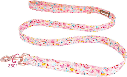 Super Cute Dog Leash with Bow Tie Cake - Durable, Adjustable, and Stylish Pet Leash for Walks L...
