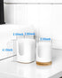 5 oz Square Ceramic Bathroom Cup Dispenser for Kids and Pregnancy - Disposable Paper Cup Holder for Mouthwash Cups on Bathroom Vanity Countertop (...