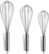 Berglander Whisk Set Pack of 3, Stainless Steel Whisks for Cooking 8",10",12", Wire Ballon Wisk (Silver)...