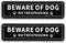 Beware of Dog No Trespassing Sign, 12x3 Inch Rust Free .040 Aluminum Metal Sign, UV Protected Weatherproof Reflective Warning Dog Sign Indoor or O...