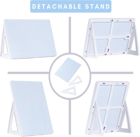 Desktop Dry Erase Board, Small Whiteboard with Stand, A5 Size 8.3 x 5.8 Inches with A Dry Erase Marker...
