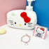 Kitty Travel Cosmetic Bag with Mirror and Hair Tie, Large Capacity Cartoon Cosmetic Pouch Makeup Bag with Zipper, Plush Travel Toiletry Bag Makeup...