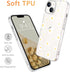 Cute White Small Daisy Floral Case Designed for iPhone 13, Crystal Clear Daisy Flowers Girly Phone Case, Stylish Soft TPU Flexible Cover Shockproo...