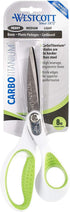 Westcott 16446 7- and 9-Inch CarboTitanium Fabric Scissors for Crafting, White/Green, 2 Pack...