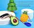 2 Pack 3in1 Cartoon Protective Case for Airtag Cover Samsung Galaxy SmartTag Cases Tile Keychain (1 Avocado & 1 Pineapple)...