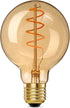 HEWASOL Spiral Dimmable LED Edison Bulbs G80E26 Screw, Non Flicker, 4W Retro Filament LED Vintage Light Bulbs, Soft Warm White 2000K, High CRI95, ...