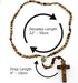 Alexander Castle Our Father Solid Wooden Rosary Beads (Handmade - Brazilian Walnut) with Madonna Medallion Junction - Comes in Velour Gift Pouch...
