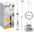 Rechargeable Milk Frother, 3-Speed Electric Handheld Frother for Coffee with 2 Whisks and Coffee Decoration Tool, Coffee Frother Mixer, Stand-up D...