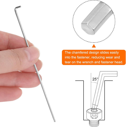 Hex Key Wrench 2mm S2 Steel L-Shape Hexagon Metric Wrenches Repairing Tool for Home Repair...