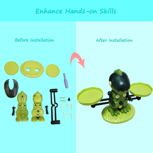 Balance Counting Toys, Dinosaur Math Game for Boys Girls Number Learning Toy Birthday Gifts for 3 4 5 6 Year Old Educational Toys Games for Kinder...
