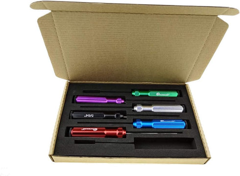 HUWAIMI 6 Color Hex Wrencher Hex screwdriver for RC CAR,HELICOPTER,Remote Control Car/airplane,0.05IN-1/16IN-3/32IN-5/64IN-1.5MM-2.5MM-3.0MM(New U...