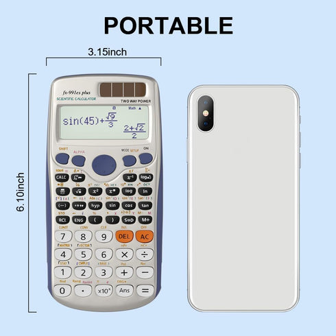 Scientific Calculators, Solar Scientific Calculator Large Screen 417 Function, Calculators Very Suitable for High School and College Students Calc...