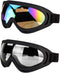Motorcycle Goggles - Glasses Set of 2 - Dirt Bike ATV Motocross Anti-UV Adjustable Riding Offroad Protective Combat Tactical Military Goggles for ...