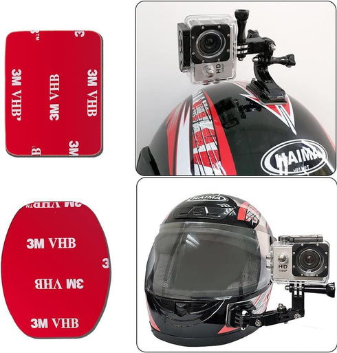 GoPro Curved Flat Helmet Base Mount with 3M Adhesive Pads for GoPro, Action Camera...