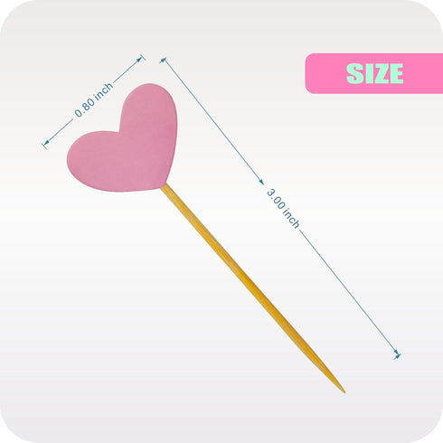 Cupcake Toppers 30Pcs Set, GUCUJI Funny Pink Heart DIY Glitter Mini Birthday Cake Snack Decorations Picks Suppliers Party Accessories for Wedding ...