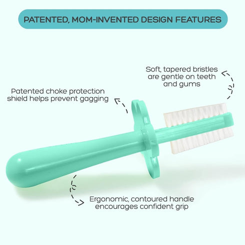 grabease Double Sided Toothbrush Training Toothbrush First Toothbrush Infant Toddler Baby Toothbrush, BPA-Free & Phthalate-Free for Baby & Toddler...