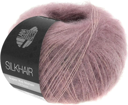 Lana Grossa Silkhair, 174 Dusky Yarn, Antique Pink......