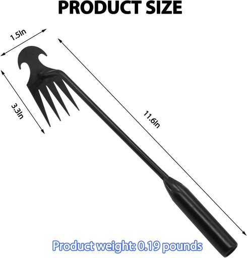 2PCS Garden Weed Pulling Tool Uprooting Weeding Tool 4 Teeth Weed Puller Tool Manganese Steel Garden Weeder Tool for Vegetable Gardening Planting,...