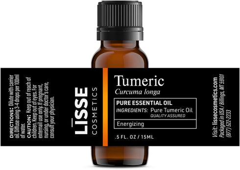 Lisse 100% Pure Essential Oil - Batch Tested & Verified - Turmeric (0.5 Fl Oz)...