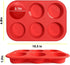 2-Pack Silicone Muffin Pan | 6-Cup Non-Stick Chocolate Cookie Molds | BPA-Free, Food-Grade Silicone | Oven, Microwave, Dishwasher Safe | Perfect f...