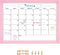 Dry Erase Monthly Calendar Board, Magnetic Whiteboard for Wall, Office/School/Home, Solid Wood Pink Frame Hanging Board 10.5"x 14.5"(YL-Pink-2737-...