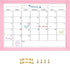 Dry Erase Monthly Calendar Board, Magnetic Whiteboard for Wall, Office/School/Home, Solid Wood Pink Frame Hanging Board 10.5"x 14.5"(YL-Pink-2737-...