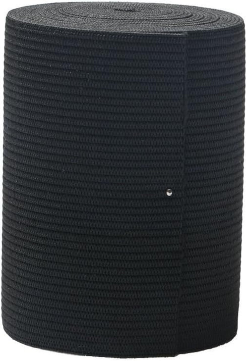 3-inch Black Knit ELASTIC Spool Wide Heavy Stretchy Band for Skirts Waistband DIY Sewing Project, 5 Yards Full Roll...