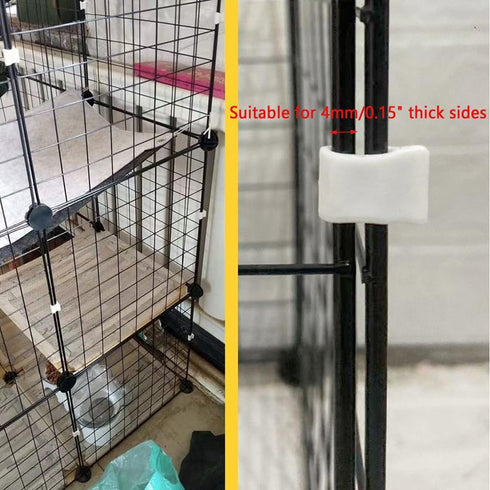 20 Pack Wire Cage Clips Cat Cage Door Latch Buckle Lock Snap on Detachable Connector Clamp for DIY Assembly Kitten Puppy Chicken Quail Pigeon Dog ...