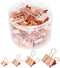 Binder Clip Paper Clamps, Assorted Sizes (Mini, Small, Medium, Large), 100 Pcs Clips for Office School Supplies (Rose Gold)...