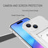 MZELQ Silicone Compatible with iPhone 15 Case, Card Holder Camera Protection Cover + Screen Protector, Card Slot Soft Slim Phone Case -Crystal......