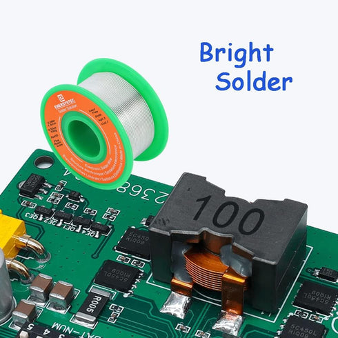 Solder Wire Lead-Free Electronics Alloy Rosin Core No Clearn 1.5mm 100g, Electronic Soldering Wire Flow Well Sn99 Ag0.3 Cu0.7 Electrical Soldering...