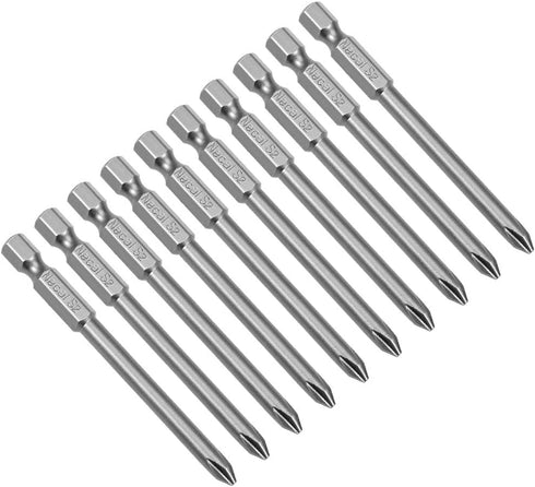 uxcell 10 Pcs 5mm PH1 Magnetic Phillips Screwdriver Bits, 1/4 Inch Hex Shank 3-inch Length S2 Power Tool...