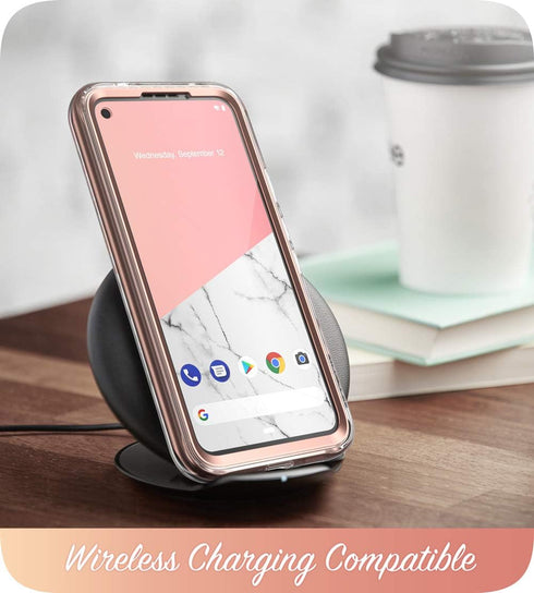 i-Blason Cosmo Series for Google Pixel 4a Case 5.8 inch (2020), Slim Full-Body Stylish Protective Case with Built-in Screen Protector (Marble)...