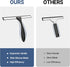 AmazerBath Squeegee for Shower Glass Door, Shower Squeegee for Glass Doors - All-Purpose Squeegee with Hook for Shower Doors, Windows, Mirrors, Ti...
