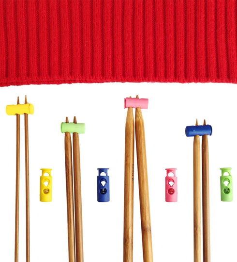 4 PCS Knitting Stitch Stoppers, Colorful Needle Point Protectors?Spring Needle Stopper?Knitting Gifts?Knitting & Crochet Supplies?Knitting Accesso...