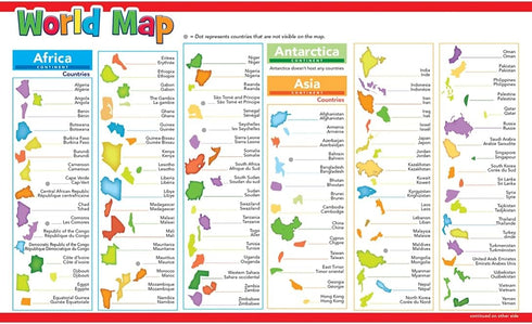 MasterPieces 60 Piece Educational Jigsaw Puzzle for Kids - World Map - 16.5"x12.75"...