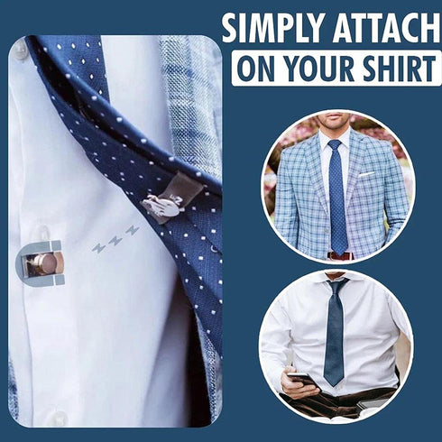 4 Pcs Invisible Magnetic Tie Stay,Anti-Wrinkle Stainless Tie Stay Clips,Magnetic Tie Clips for Men,Shirt Tie Clips Stays Pin,for Men Gifts and Ann...