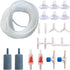 Aquarium Air Pump Accessories - Contains Airline Tubing, Air Stones, Check Valves, Control Valve, Connectors, Suction Cups...