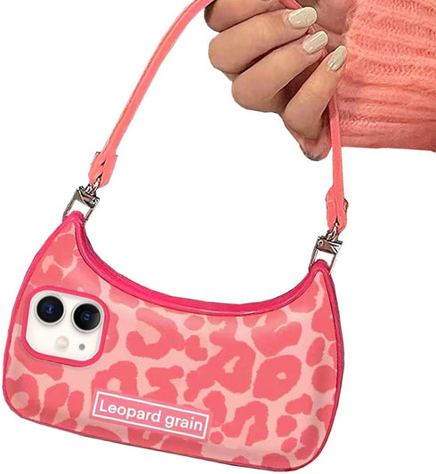 Compatible with iPhone 11 Case Cute Aesthetic Pink Leopard Print Wallet-Shaped with Strap Bracelet Chain Shockproof Protective Case for Women Girl...