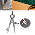 Wing Divider, Adjustable&Lockable Precision Spring Divider Caliper Compass with Pen Holder Craft Rotating Tool for Metal Workpiece Processing, Mec...