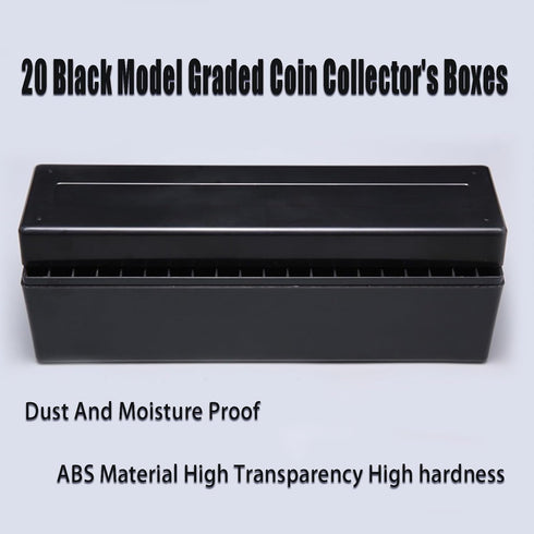 MUDOR Coin Slab Storage Box, Plastic Coin Slab Holder for Coin Collectors, Coin Holder Case Compatible with 20 Slab PCCB PCGS Coin Holders, Olny B...